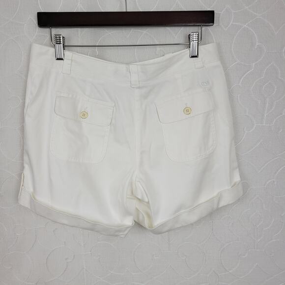 Vineyard Vines Shorts Womens 4 White Tab Hem Sailing Nautical Preppy - Picture 9 of 12